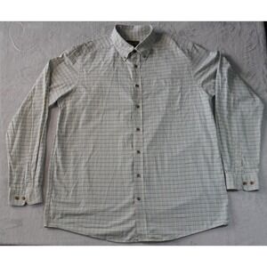 Eddie Bauer Button Down Dress Shirt Mens XLTall‎ Beige Cotton Long Sleeve Casual